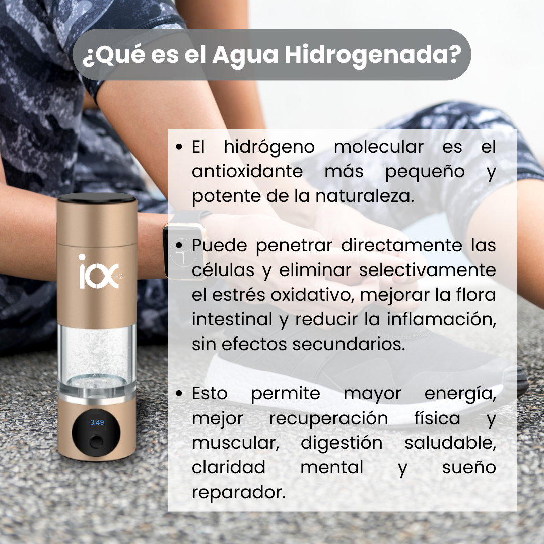 Botella Portátil Generadora de Agua Hidrogenada